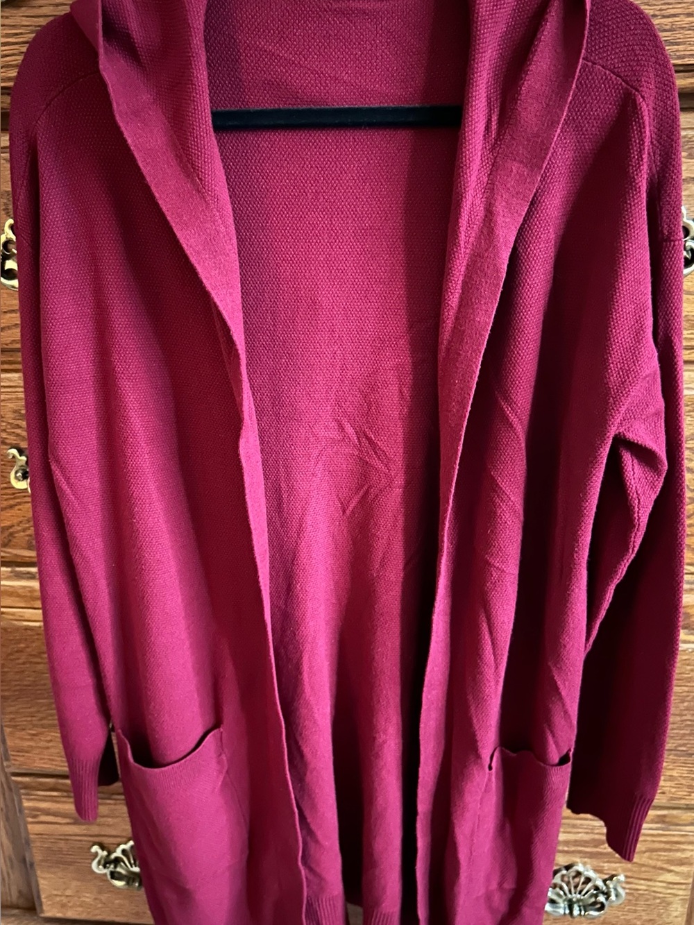 Open-Front Hooded Cardigan Sweater
